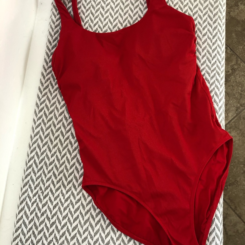 Athleta Red One Piece Bathing Suit